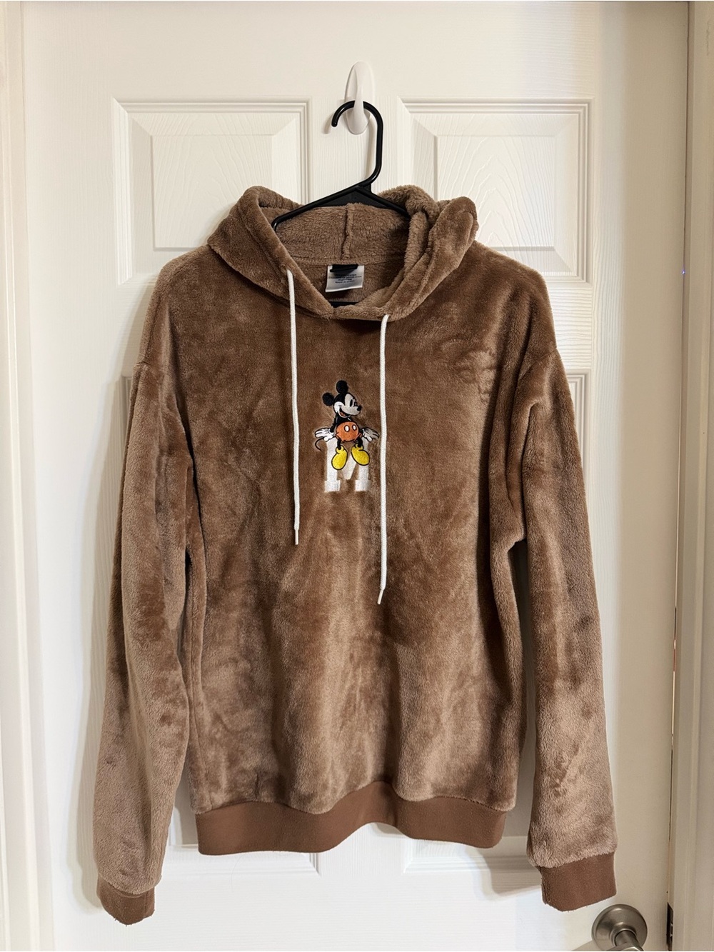 Disney Brown Plush Mickey Mouse Hoodie